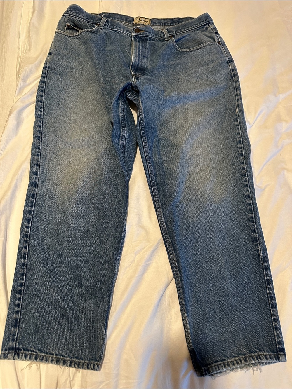L.L. Bean Men's Straight Jeans — Classic Blue Denim